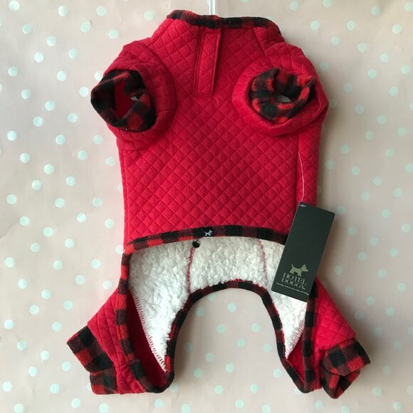 HOTEL DOGGY  JUMPSUIT/PAJAMAS Lined  Red  Size : S/P - Picture 2 of 9